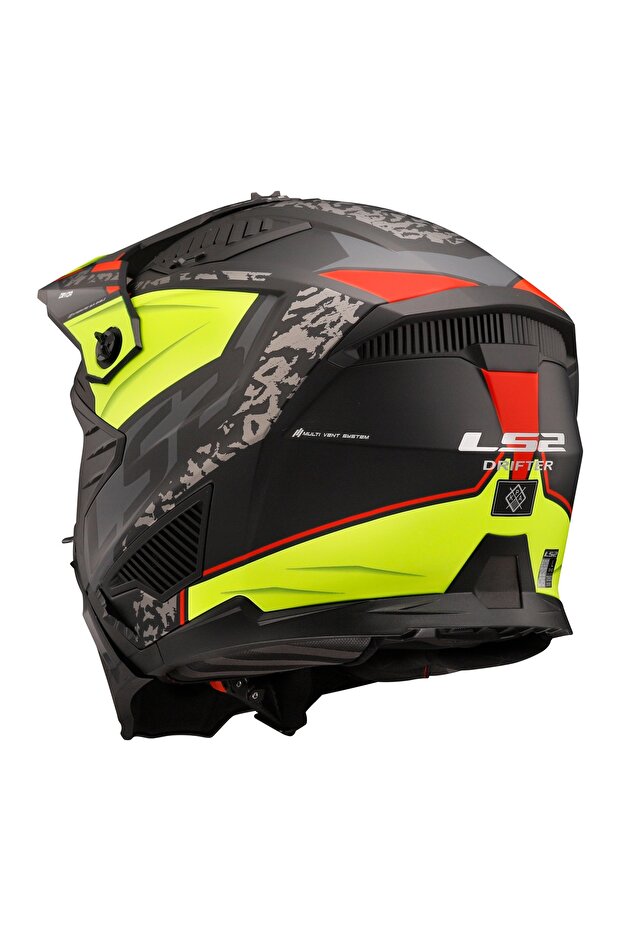 DRIFTER DEVOR MAT SİYAH-NEON SARI KASK - 2