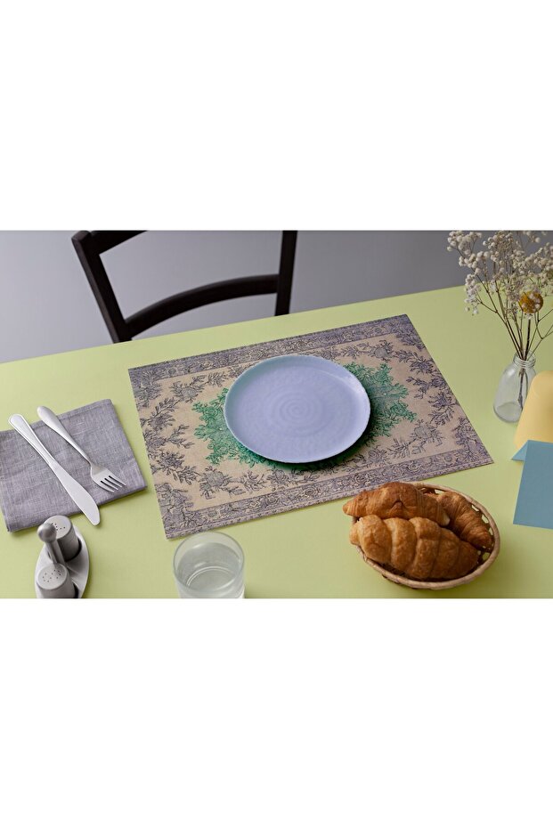 خدمة أدوات المائدة البوليستر المزخرفة بالحيوية - 3