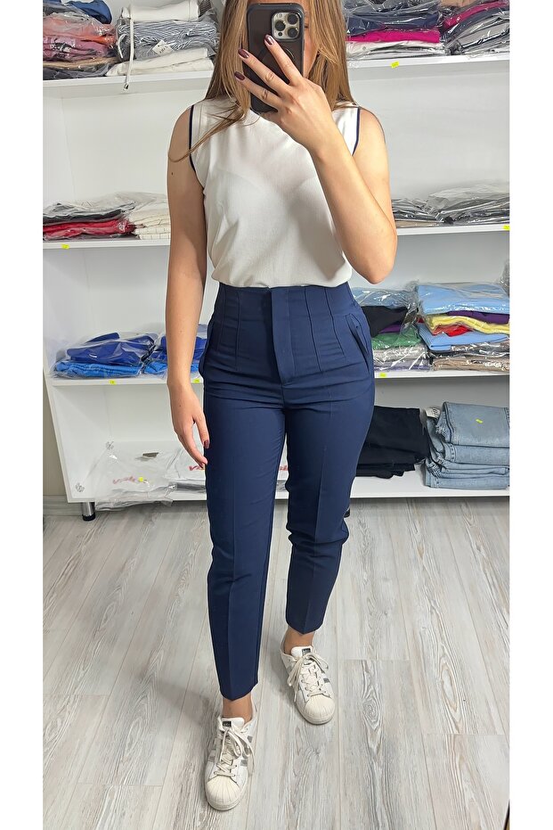Lacivert pantolon - 1