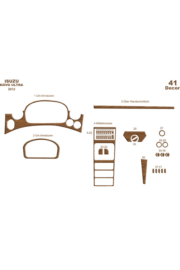 Isuzu Novo Lux Console-Gunwale 2012 41 Pieces