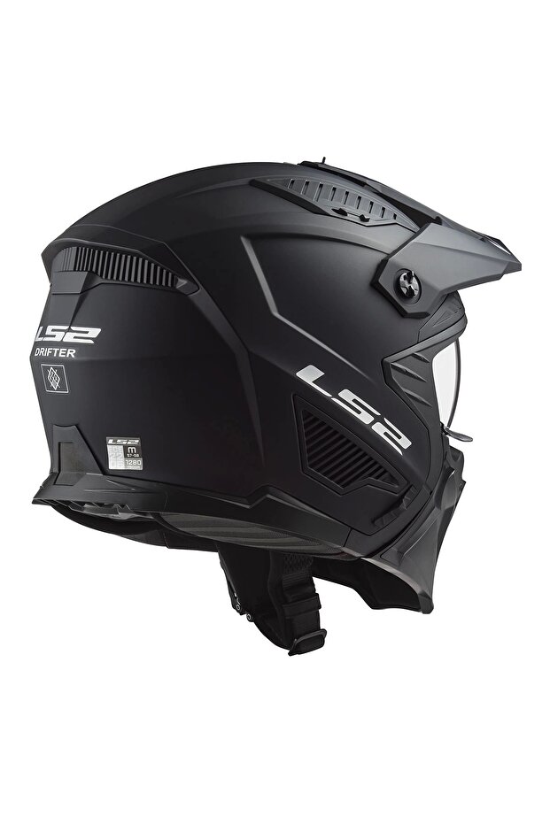 DRIFTER MAT SİYAH KASK - 4