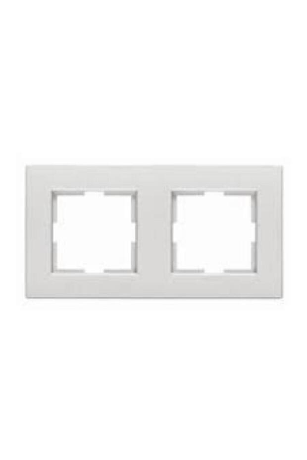 White Double Frame, Double Empty Socket Frame - 1