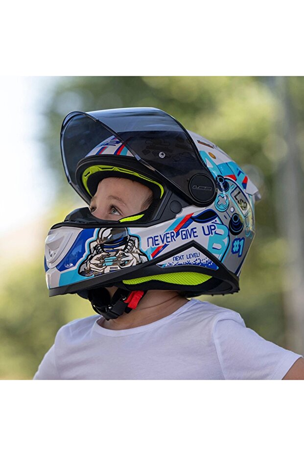 KID NEXT LEVEL BEYAZ ÇOCUK KASK - 7