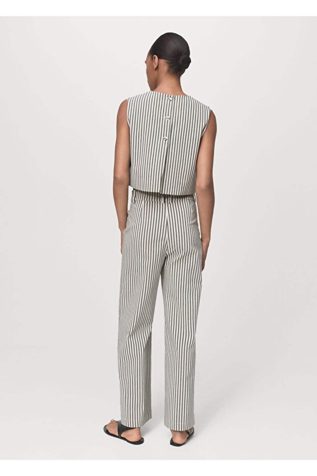 Cepli çizgili pantolon - 4