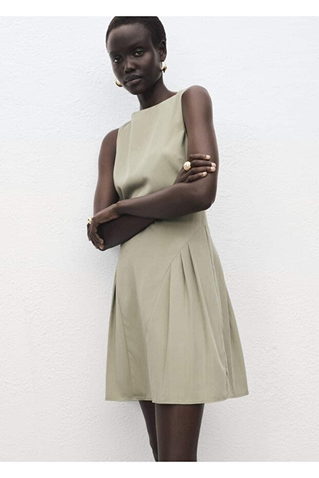 Pileli kısa elbise - 1