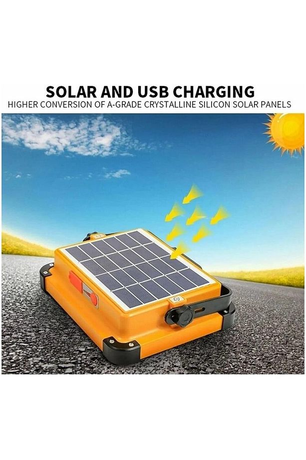 Taşınabilir Çalışma Ve Kamp Işığı, Güneş Enerjili, 100 W Profesyonel Kamp Çadır Feneri Pd-6060 - 4