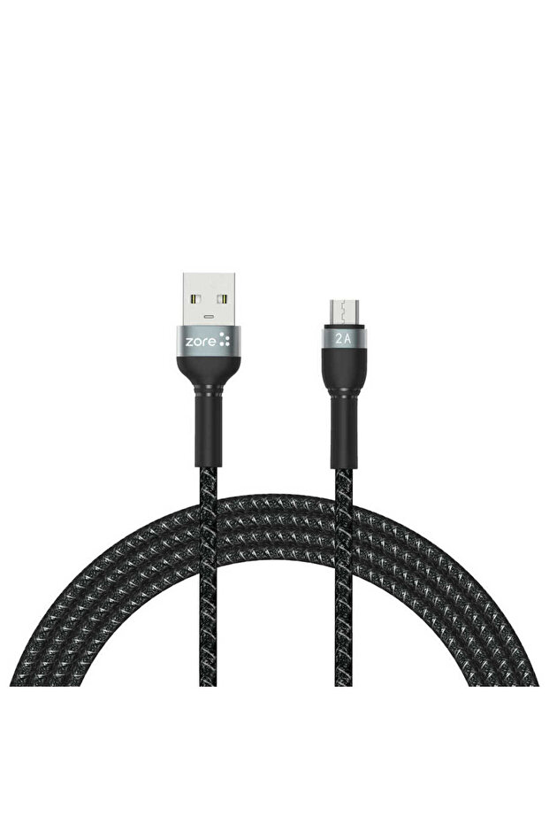 Black Shira Series Micro USB Cable 2 Meters-Cppl - 1