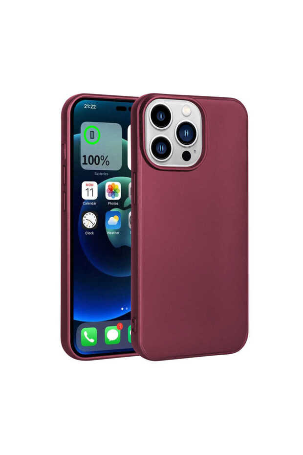 iPhone 14 Pro Compatible Cppl Premier Silicone Case-Purple - 1