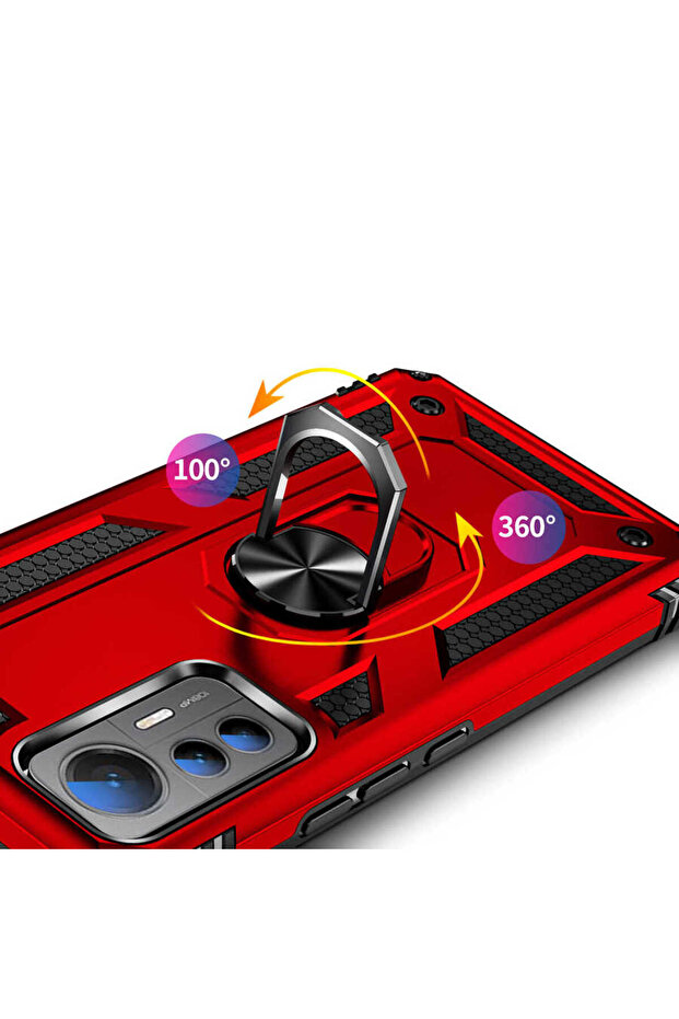 غطاء حماية CPPL Vega لهاتف Mi 12 Lite - أحمر - 3
