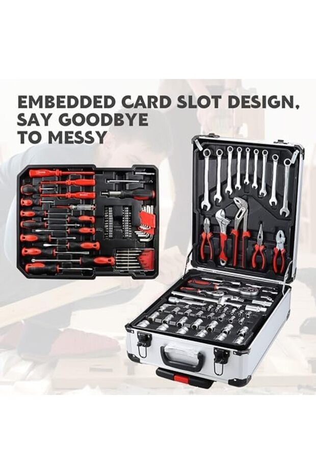 صندوق أدوات يدوية - 187 قطعة - 8