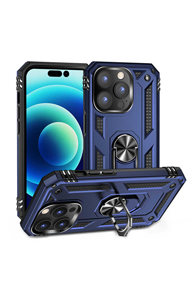 حافظة CPPL Vega متوافقة مع هاتف iPhone 14 Pro Max - أزرق - 1