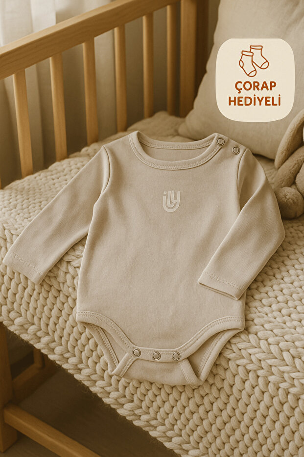 100% Cotton Baby Long Sleeve Snap Fastener Unisex Bodysuit Newborn and Children