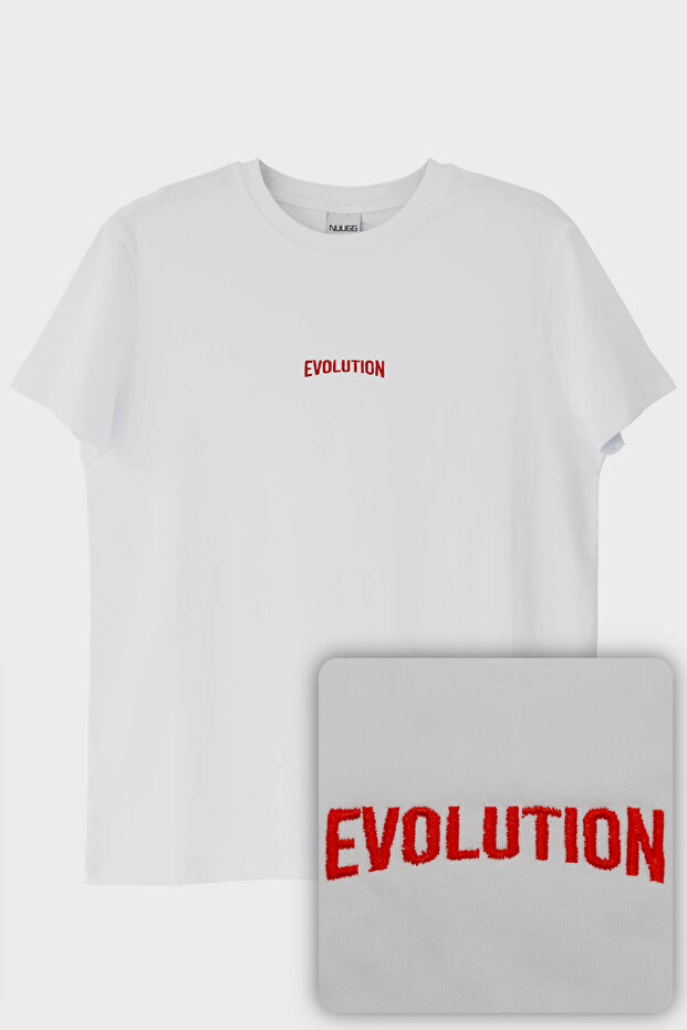 Red Evolution Embroidered T-Shirt - 1
