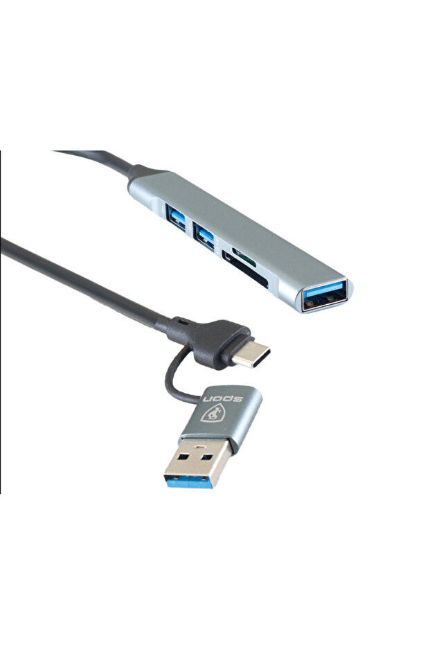 5-in-2 connector with USB memory reader - 1
