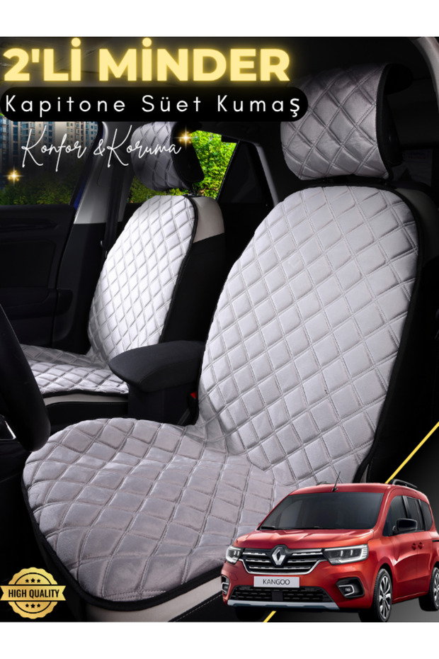 وسادة مقعد سيارة من جلد الغزال مكونة من قطعتين متوافقة مع Renault Kangoo 3 |   حماية كاملة |   تجميع سريع |   مقاوم للماء |   أ3