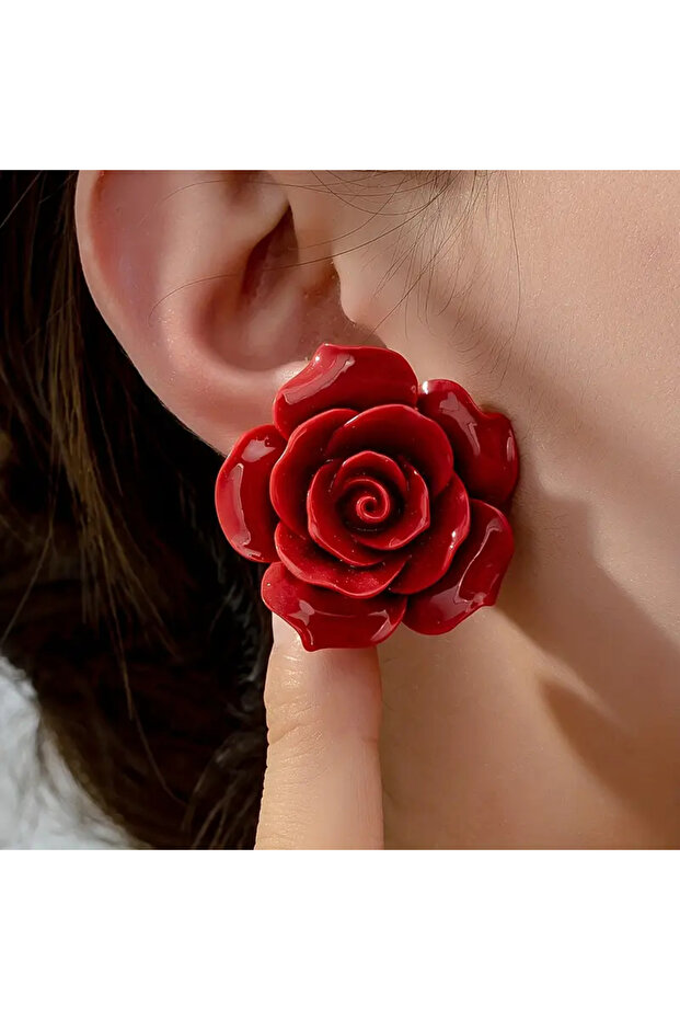 Rose Design Earrings