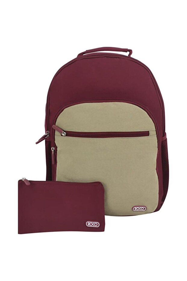 Basic 2 Tone Mix Backpack with Accessory - 2