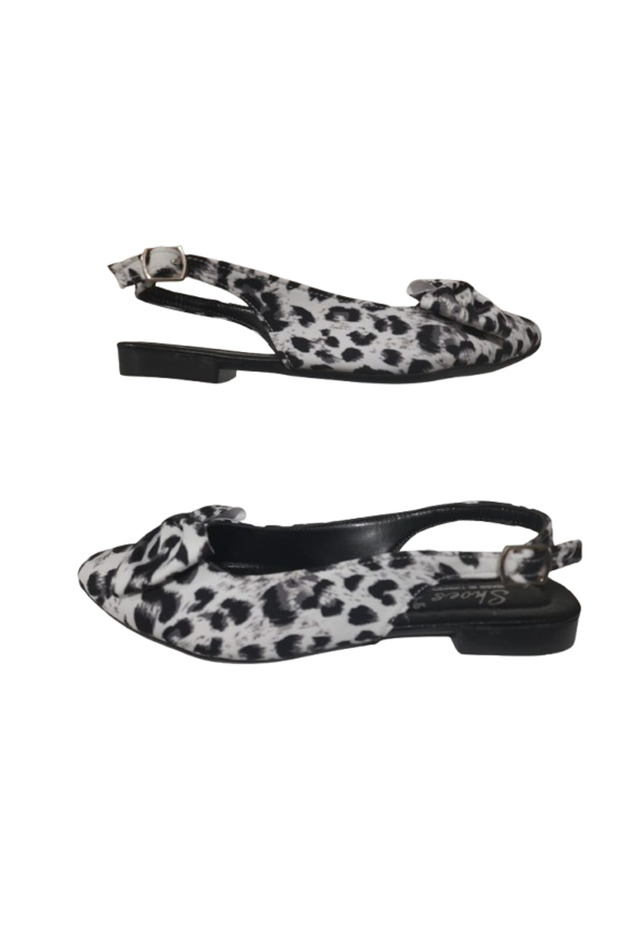 Women's Babet Black-White Sandals Stylish Home Business Office Daily Shoes