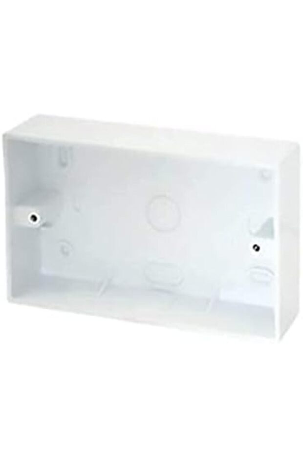 صندوق UHcom Surface PVC 6x3 لمفتاح أو مقبس مزدوج أبيض - 2