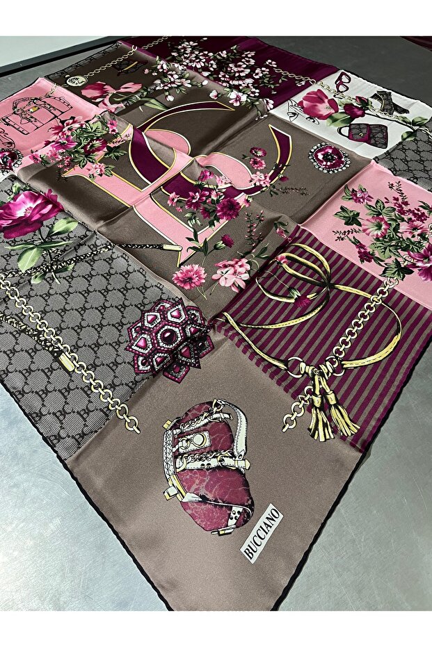 %100 İpek Tivil Eşarp - 3