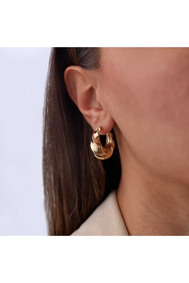 Kruvasan Halka Küpe - 1