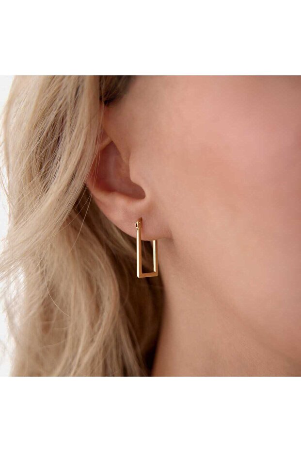 Mini Dörtgen Küpe - 1