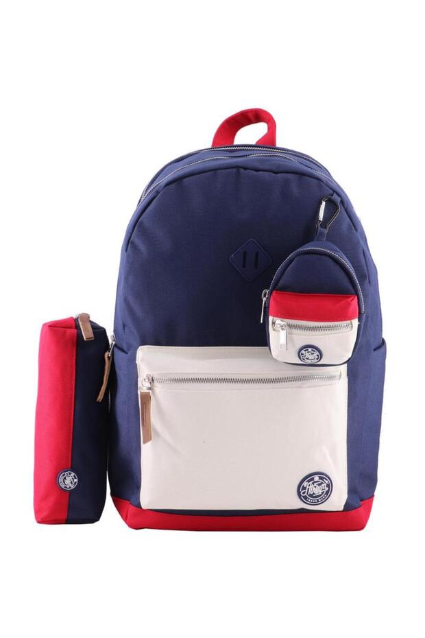 حقيبة ظهر كلاسيكية مع ملحق - 1