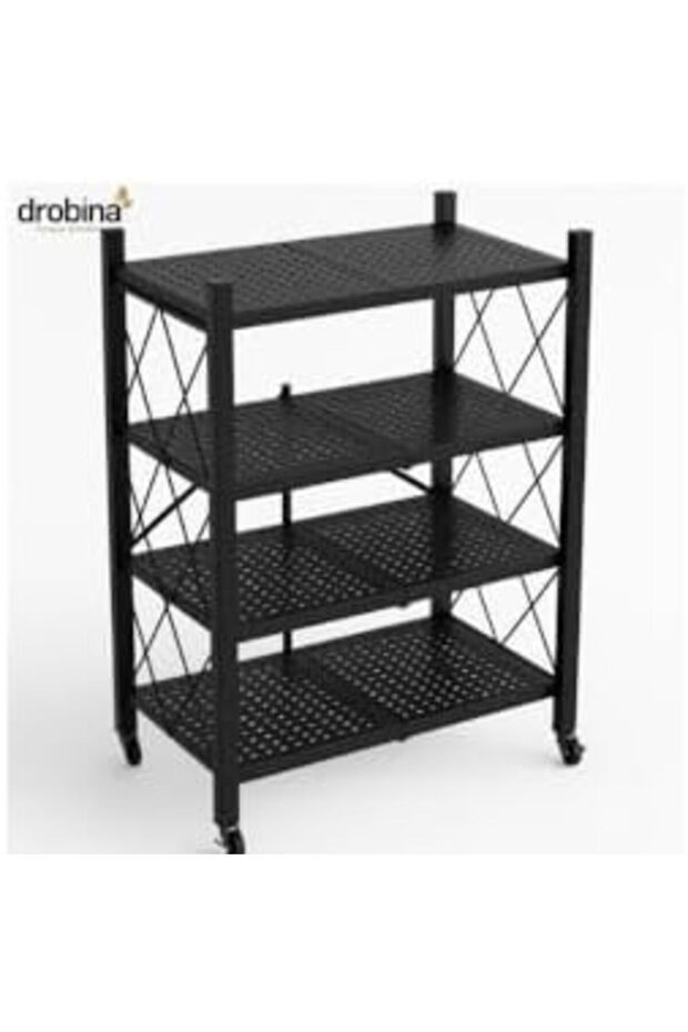 Foldable Multi-Layer Perforated Storage Rack by - 2