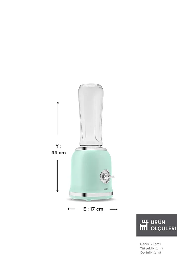 Retro Personal Kişisel Smoothie Blender Green - 2