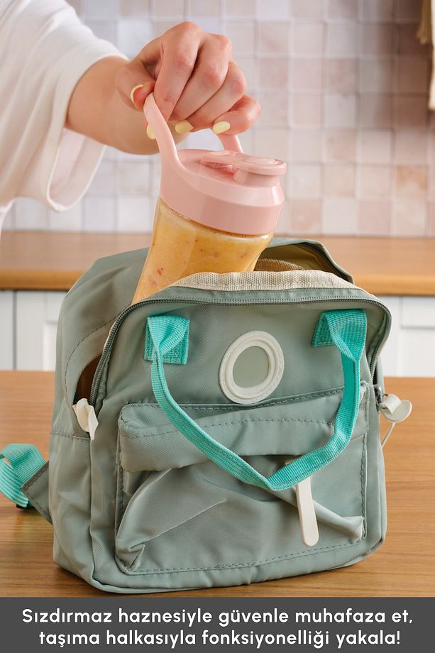 Retro Personal Kişisel Smoothie Blender Pink - 8