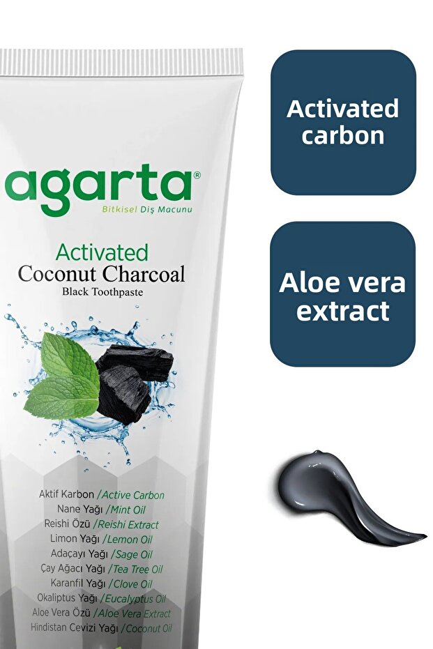 Natural Coconut Extract Activated Carbon Toothpaste 100 Ml