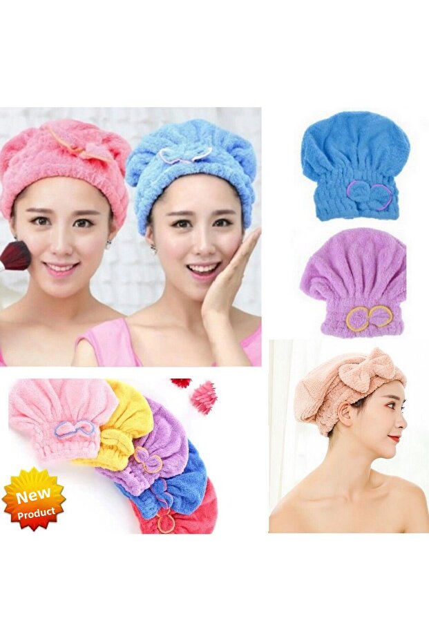 Multifunctional Hair Cap Wet Hair Drying Cap Hair Towel Compatible with All Hair Microfiber Cap