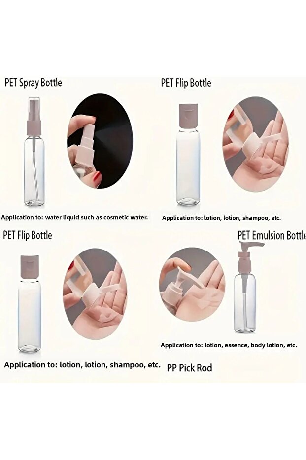 طقم حمام السفر متعدد الوظائف 8 قطع - 4