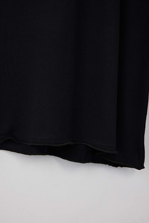 Siyah Viskon Örme İnce Pijama Altı TBBAW26IA00001 - 3
