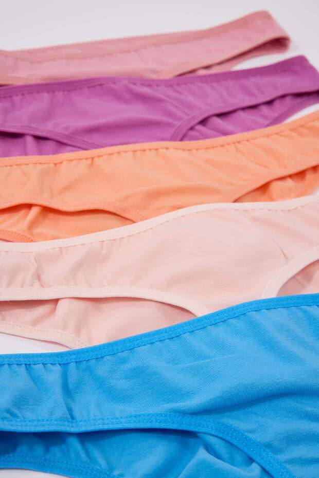Multicolored 5-Pack Cotton High Waist Thong Plus Size Panties Tbbss25Cm00012 - 2