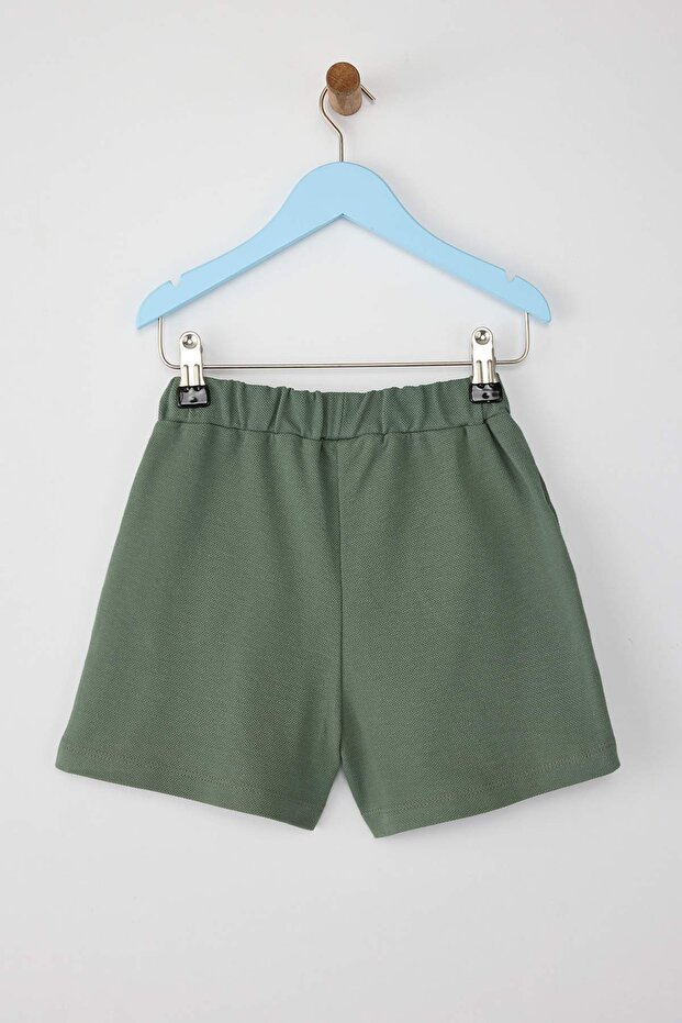 Haki Erkek Çocuk Düz Örme Şort & Bermuda TKDSS25SR00031 - 3