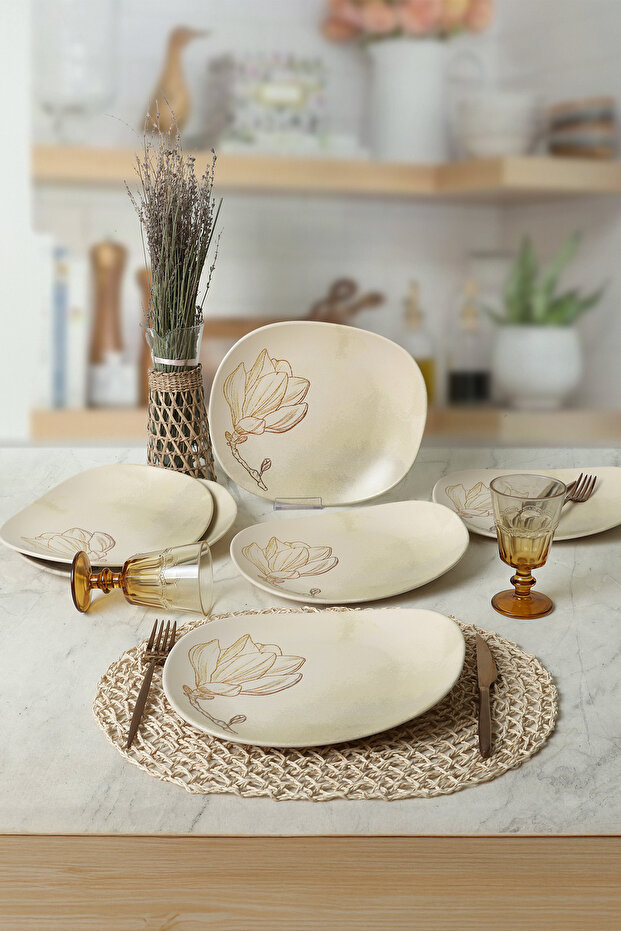طبق تقديم Vintage Bloom Isabella، مقاس 30 سم، 6 قطع - 22057