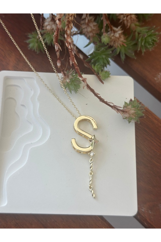 Alya Harf Kolye Uçurtma Model S Harfi - 2