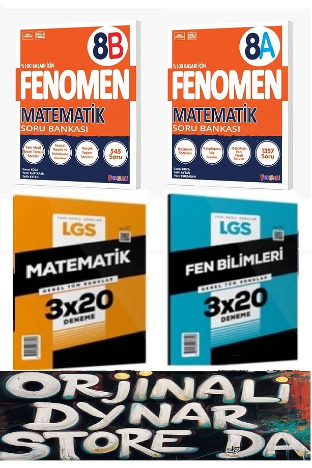 8. Sınıf Fenomen Matematik Soru Bankası Seti (a + B) Ve Fen Ve Mat Denemeleri Hediye - 6