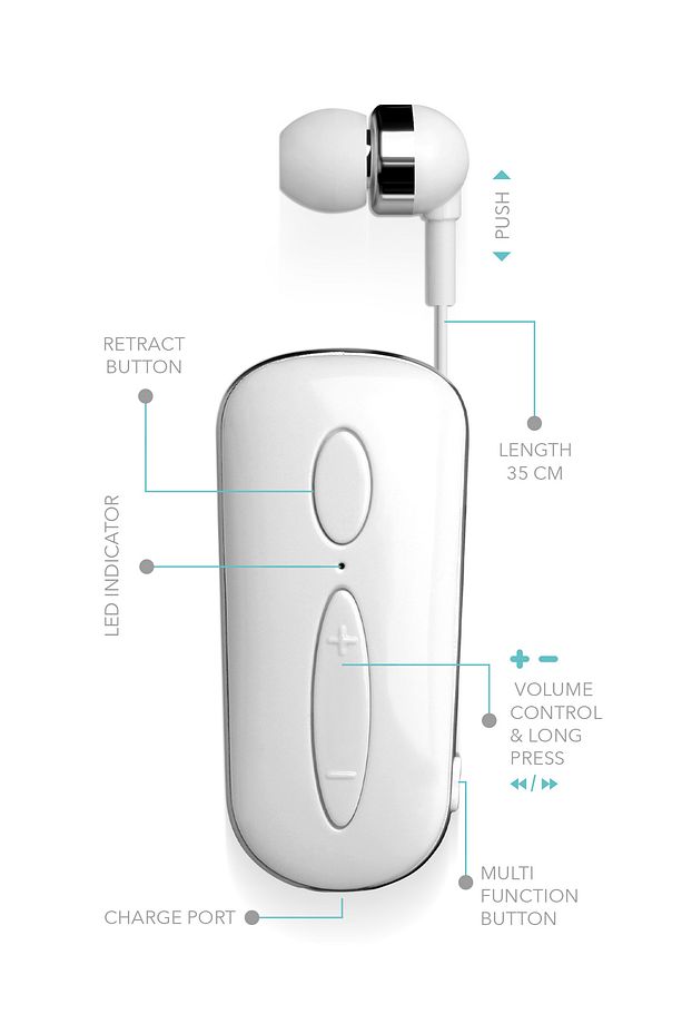 Pureset 10 Saat Konuşma Süresi Makaralı Bluetooth Kulaklık - 3