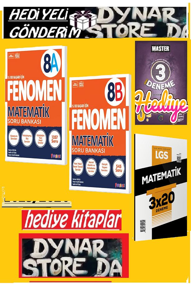 8. Sınıf Fenomen Matematik Soru Bankası Seti (a + B) Ve Fen Ve Mat Denemeleri Hediye - 4