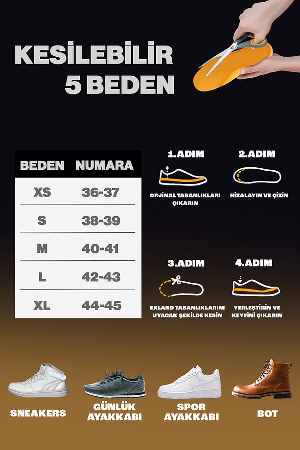 Boy Uzatan Tabanlık 3 Cm Gizli Topuk Yükseltici Iç Taban | Kadınlar & Erkekler Için Ortopedik Destek - 6