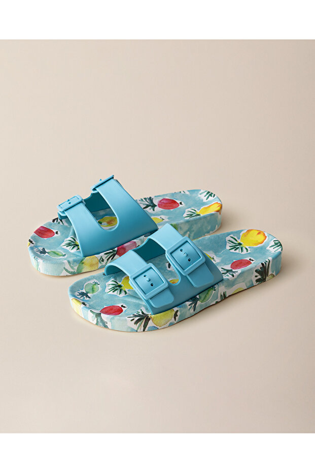 Fruit Kadın Terlik - Mavi - 4