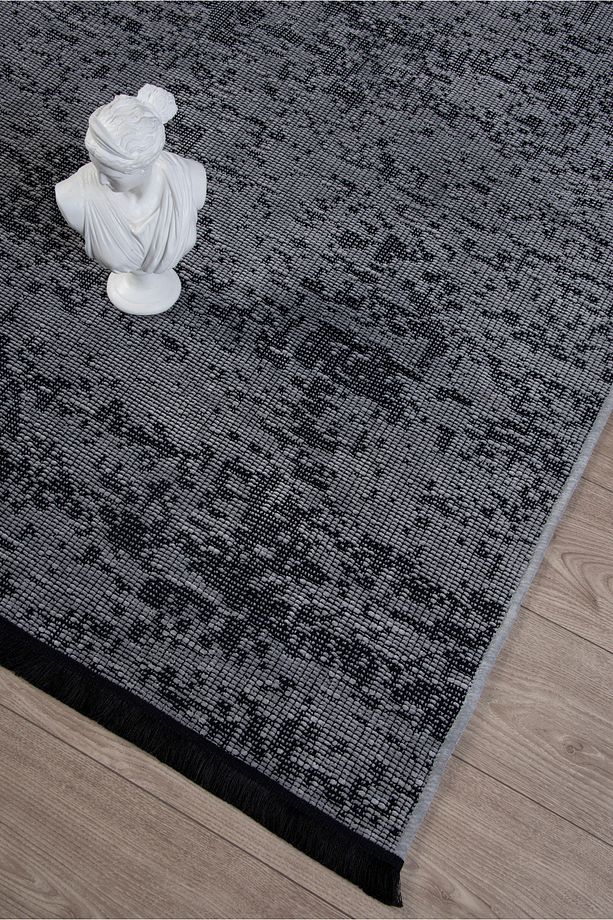 Gri Şönil Kilim Salon Oturma Çocuk Odası Hasır Sisal Yolluk Dokuma Makine Halısı Mutfak - 8