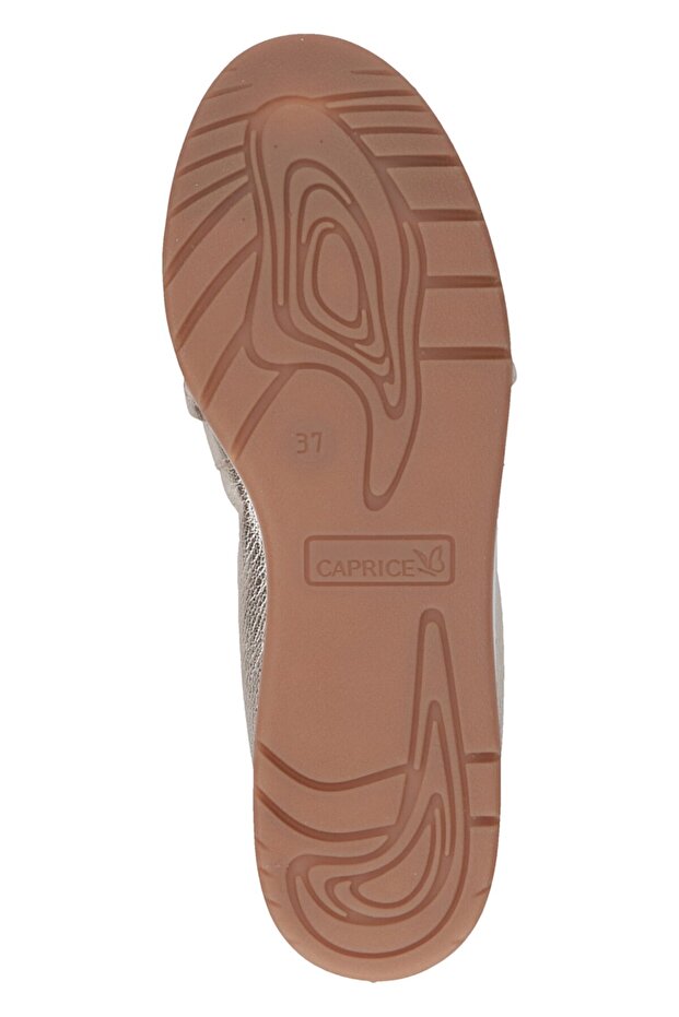 Damen Klassische Ballerina 9-22118-44 Goldfarben 959 Platin Metal Leder mit CAP MEMOTION - 6