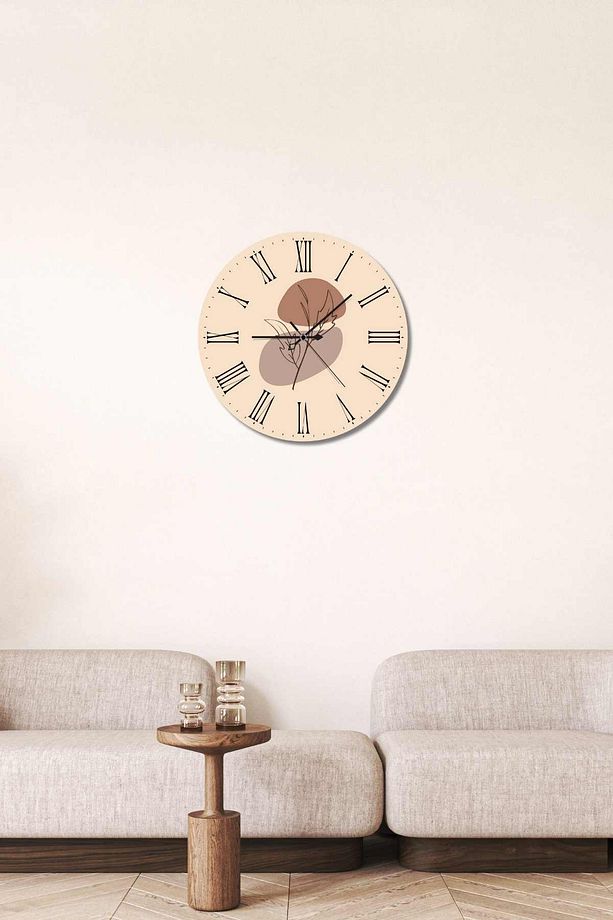 Minimalist Tasarım Mdf Uv Baskı Duvar Saati 40 Mds-01 - 7
