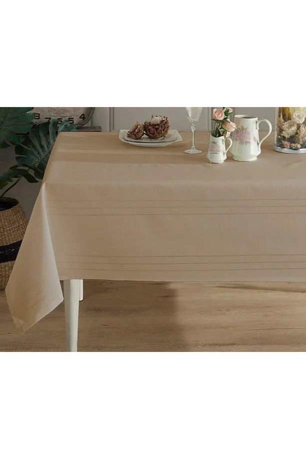 Leke Tutmayan, Kolay Temizlenen Dertsiz Colber Keten Masa Örtüsü 160cm x 220cm - 5