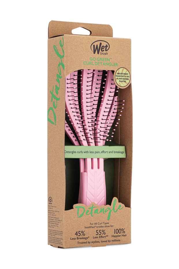 Go Green Kıvırcık Saçlara Özel Dolaşık Açıcı Saç Fırçası Pembe - 5