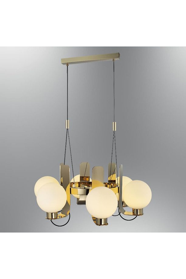 Özcan Aydınlatma 3117-6A-03 Globe 6 Lı Avize Sarı - 1