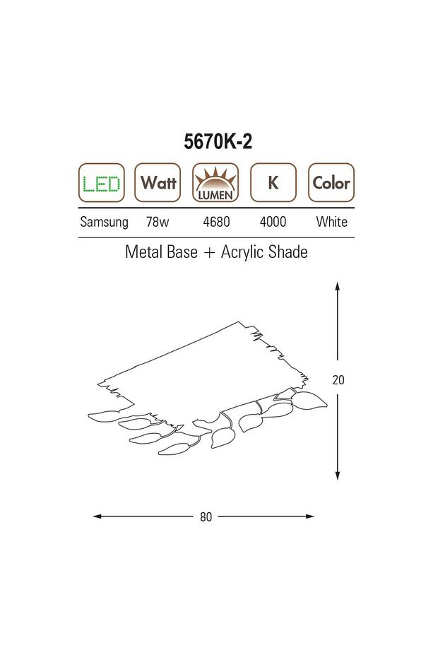 5670k-2 B.kare Yaprak Armatür - 3